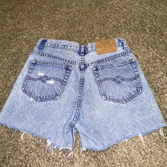 Vtg Attrak Distressed Cut-Off Button- Fly Jean Shorts 28 - Picture 2 of 6